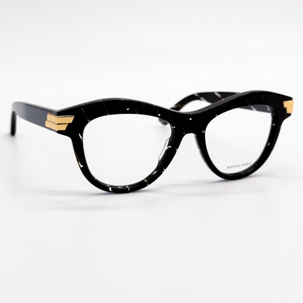 NEW BOTTEGA VENETA EYEGLASSES BV1105O 003 CAT EYE HAVANA/WHITE WOMEN EYEWEAR